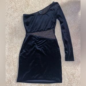 velvet rhinestone mini dress